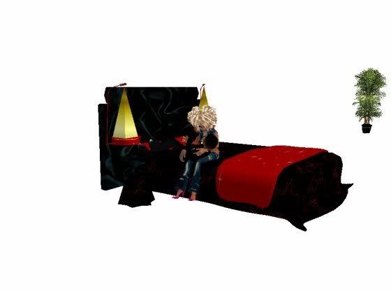 betty's red and black bed
