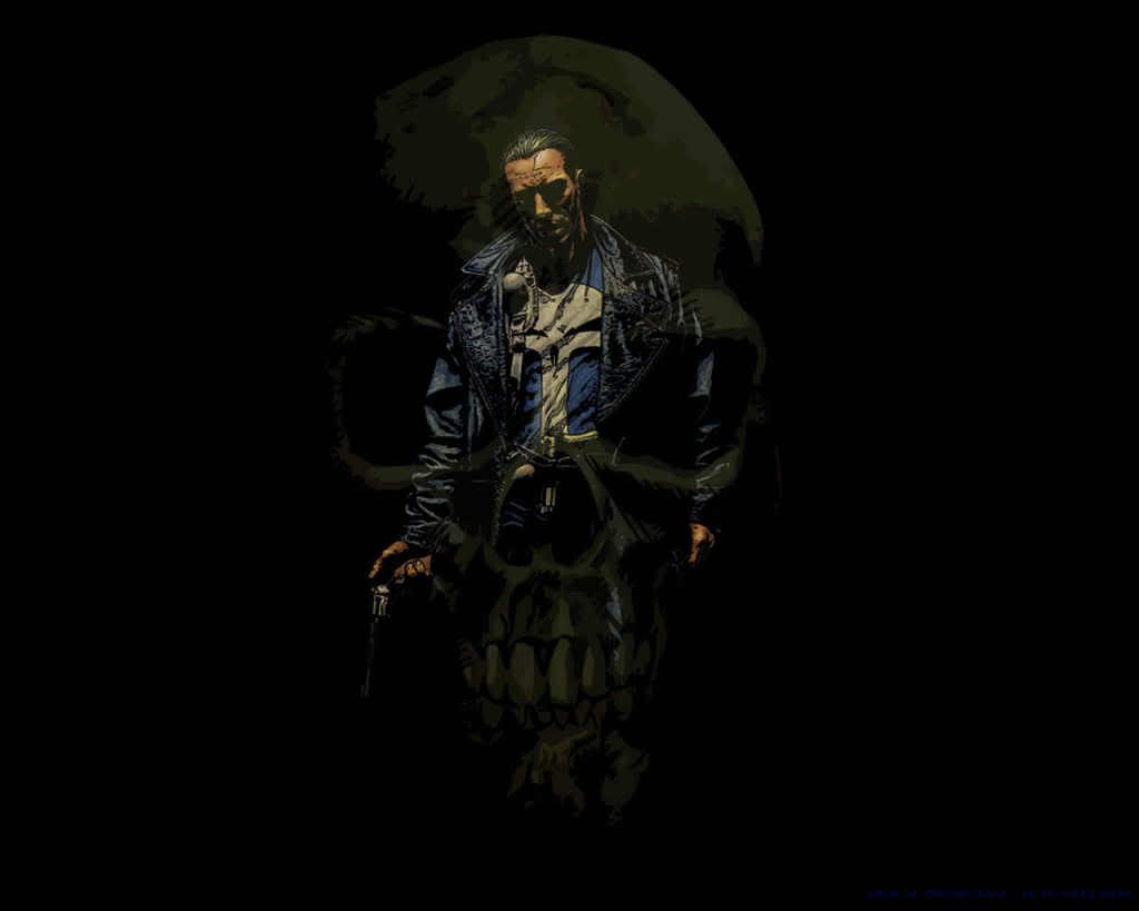 punisher and skull Wallpaper