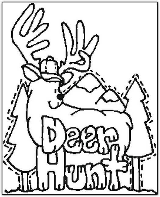 Clip Art Deer Hunting. DEER HUNTING COLORING