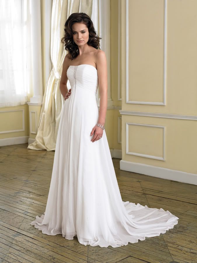 fitted and slim wedding dress gown