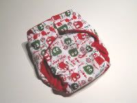 Sale!!! $5 off~Red Christmas Ooga Booga~<p> BB Butts Diapers<p>AIO<p>~Medium~