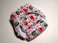 Sale!!! $5 off~White Christmas Ooga Booga~<p> BB Butts Diapers<p>AIO<p>~Medium~