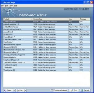 Portable Recover Keys 1.0.0.2 free portable software