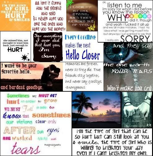 sad quotes about not being good enough. friendship quotes collage. sad
