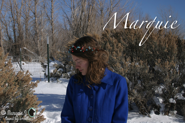 A photo of the blog's author, Marquie, out in the snow