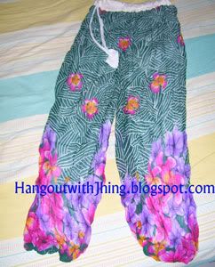 chiffon pants,floral