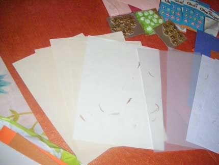 my materials for invitations