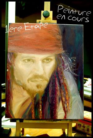 Jack Sparrow peinture en cours