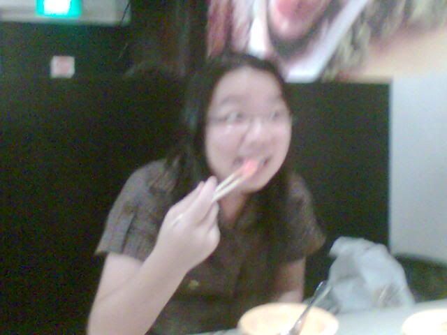 Patricia eating