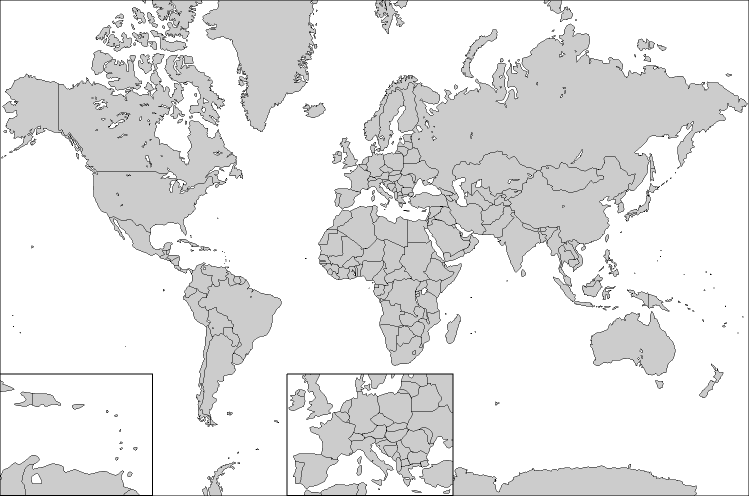 world map blank outline. Blank Outline World Maps