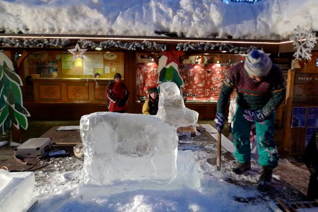 Ice carving