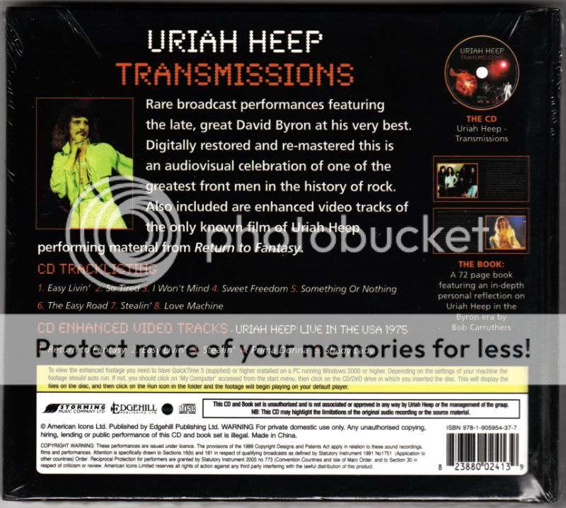 Uriah Heep Transmissions Enhanced CD+ Book New/Sealed  